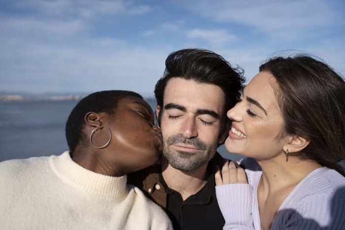 threesome people in Hoffman Estates